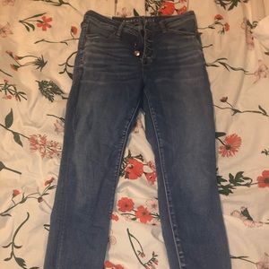 high rise skinny jeans